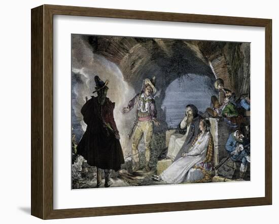 Robbers Den-Jean-Baptiste-Antoine Thomas-Framed Giclee Print