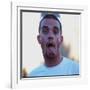 Robbie Williams Sticking His Tongue Out to Photographers at T in the Park Festival-null-Framed Photographic Print