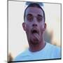 Robbie Williams Sticking His Tongue Out to Photographers at T in the Park Festival-null-Mounted Premium Photographic Print