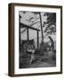 Robbins Family Tying Tobacco into Hands after it Has Been Cured-Bernard Hoffman-Framed Photographic Print