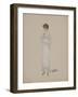 Robe crêpe de Chine blanc broderie argent-Madeleine Vionnet-Framed Giclee Print