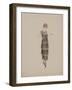 Robe crêpe romaine noir frange cordonnet-Madeleine Vionnet-Framed Giclee Print