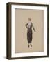 Robe crêpe satin marron pomme de pin-Madeleine Vionnet-Framed Giclee Print