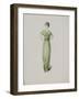 Robe de mousseline verte à corsage drapé et bordure de roses-Madeleine Vionnet-Framed Giclee Print