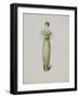 Robe de mousseline verte à corsage drapé et bordure de roses-Madeleine Vionnet-Framed Giclee Print