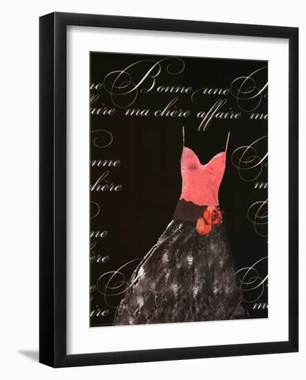 Robe de Soiree Rose avec le Corsage-null-Framed Art Print