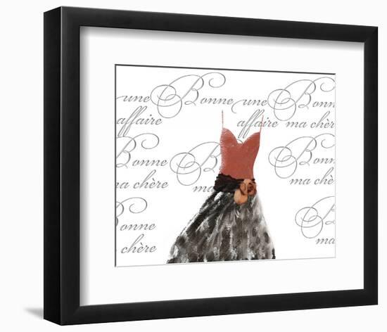 Robe de Soiree sur le Blanc-null-Framed Art Print