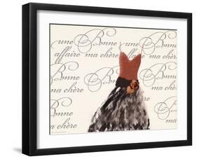 Robe de Soiree sur le Blanc-null-Framed Art Print