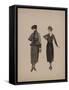 Robe gabardine et crêpe de Chine noir jaquette garnie astrakan-Madeleine Vionnet-Framed Stretched Canvas