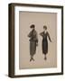 Robe gabardine et crêpe de Chine noir jaquette garnie astrakan-Madeleine Vionnet-Framed Giclee Print