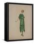 Robe grecque crêpe de Chine vert-Madeleine Vionnet-Framed Stretched Canvas