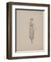 Robe mousseline de soie blanche, bord et petits noeuds tissu lamé argent-Madeleine Vionnet-Framed Giclee Print
