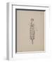 Robe mousseline de soie blanche, bord et petits noeuds tissu lamé argent-Madeleine Vionnet-Framed Giclee Print