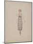 Robe mousseline de soie blanche, bord et petits noeuds tissu lamé argent-Madeleine Vionnet-Mounted Giclee Print