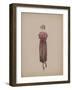 Robe mousseline de soie noire broderie perles corail-Madeleine Vionnet-Framed Giclee Print
