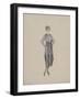 Robe serge marine, pointes serge plissée-Madeleine Vionnet-Framed Giclee Print