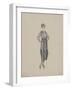 Robe serge marine, pointes serge plissée-Madeleine Vionnet-Framed Giclee Print