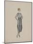 Robe serge marine, pointes serge plissée-Madeleine Vionnet-Mounted Giclee Print