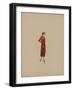 Robe serge rouge petits volants plissés-Madeleine Vionnet-Framed Giclee Print