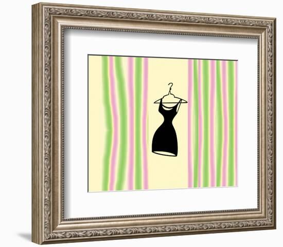 Robe sur Rose et Vert-null-Framed Art Print