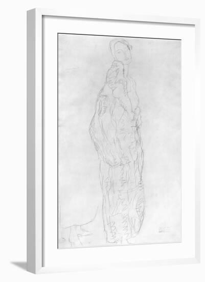 Robed Standing Lady, c.1916-Gustav Klimt-Framed Giclee Print
