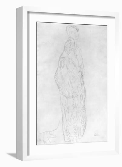 Robed Standing Lady, c.1916-Gustav Klimt-Framed Giclee Print