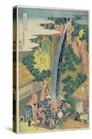 Roben Falls at Oyama in Sagami Province, C. 1833-Katsushika Hokusai-Stretched Canvas