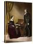 Robert and Clara Schumann, C.1850-null-Stretched Canvas