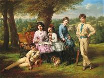 The Johnston Children (Oil on Canvas)-Robert Antoine Muller-Giclee Print
