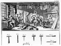 Interior of a Printing Works and Plan of a Press, Plate from "Encyclopedia" by Denis Diderot-Robert Benard-Giclee Print