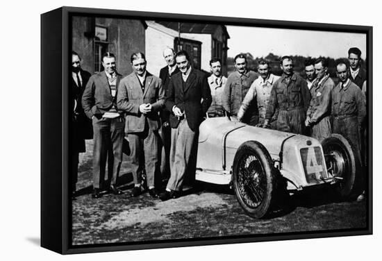 Robert Benoist with a Cigarette, Leaning Against a Delage 15-S8, 1927-null-Framed Stretched Canvas