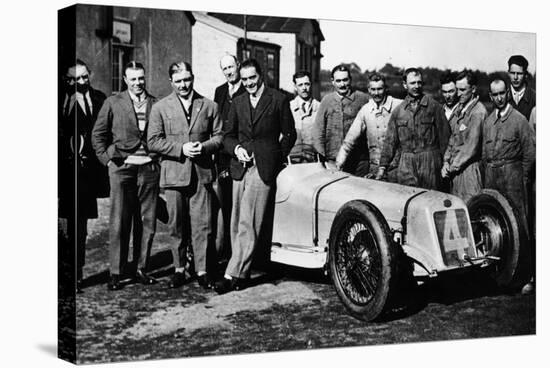 Robert Benoist with a Cigarette, Leaning Against a Delage 15-S8, 1927-null-Stretched Canvas