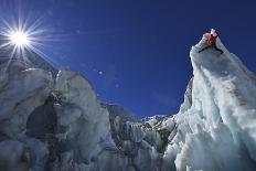 Ice Climbing in the Bernes Oberland, Swiss Alps-Robert Boesch-Stretched Canvas