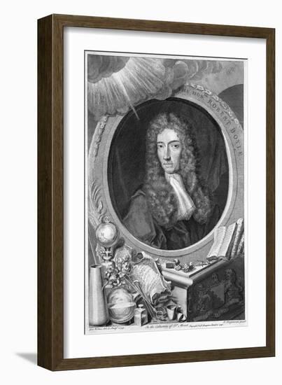 Robert Boyle, 17th Century Irish Chemist and Physicist, 1739-George Vertue-Framed Giclee Print