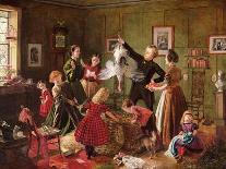 The Poor Actress's Christmas Dinner, 19th Century-Robert Braithwaite Martineau-Framed Stretched Canvas