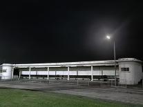 Church next to Factory at Night-Robert Brook-Photographic Print