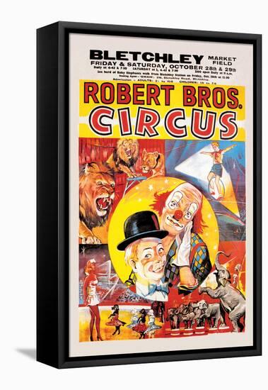 Robert Brothers' Circus at Bletchley Market Field-null-Framed Stretched Canvas