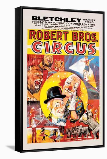 Robert Brothers' Circus at Bletchley Market Field-null-Framed Stretched Canvas