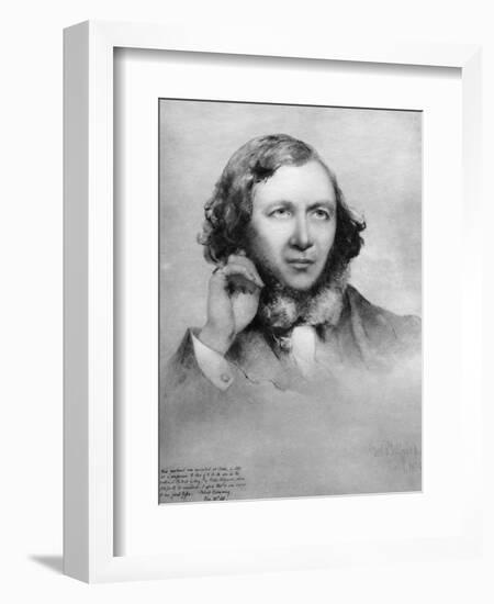 Robert Browning, British Poet, 1859-Field Talfourd-Framed Giclee Print
