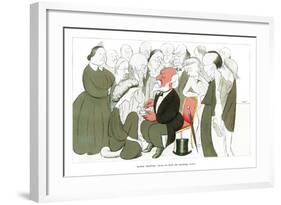 Robert Browning, Taking Tea with the Browning Society, 1904-Max Beerbohm-Framed Giclee Print