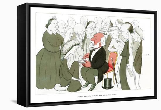 Robert Browning, Taking Tea with the Browning Society, 1904-Max Beerbohm-Framed Stretched Canvas
