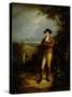 Robert Burns (1759-96), 1828 (Panel)-Alexander Nasmyth-Stretched Canvas