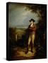 Robert Burns (1759-96), 1828 (Panel)-Alexander Nasmyth-Stretched Canvas