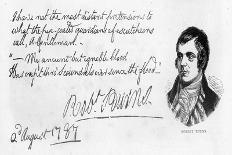 Handwriting and Signature of Robert Burns, 1787-Robert Burns-Framed Giclee Print