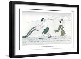 Robert Burns, Having Set His Hand to the Plough, Looks Back at Highland Mary, 1904-Max Beerbohm-Framed Giclee Print