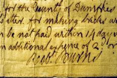 Queen Mary's Lament, Poem in the Handwriting of Robert Burns, Late 18th Century-Robert Burns-Giclee Print