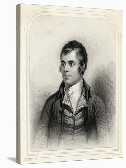 Robert Burns Scottish National Poet Portrait-Alexander Nasmyth-Stretched Canvas