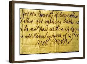 Robert Burns' Signature-Robert Burns-Framed Giclee Print