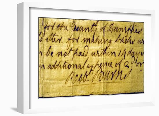 Robert Burns' Signature-Robert Burns-Framed Giclee Print