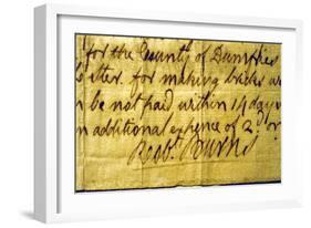 Robert Burns' Signature-Robert Burns-Framed Giclee Print